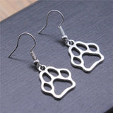Black Dog Cat Paw Drop Earring Footprint Dangle Earings for Women Vintage Fashion Enamel Animal Pendientes Pet Lover Gift New