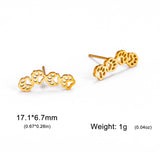 Unift Cute Dog Cat Paw Stud Earrings for Women Fashion Animal Paw Print Jewelry Stainless Steel Accessories Pet Lover Party Gift