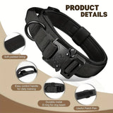 Medium and Large Breed Dog Collar Leash Set - Adjustable, Ergonomic Control Handle, Durable Heavy Metal Buckle - Ideal for Train