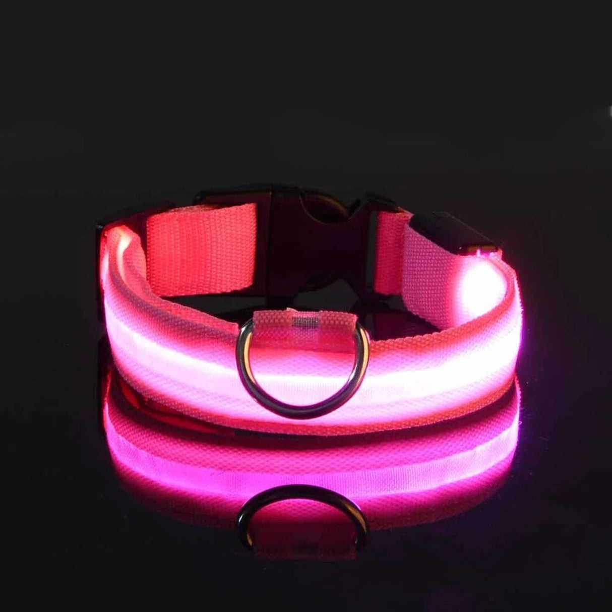 Collar para perro de nailon con luz LED de seguridad nocturna intermitente que brilla en la oscuridad Correa para perros Accesorios luminosos fluorescentes para perros