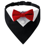 Sucado Bow Tie Dog Collar Tuxedo Bandana Adjustable Formal Puppy Triangle Neck Wear for Wedding Birthday Dress-up Cosplay Party