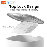 Wi-Fi Enabled 4L Pet Feeder for Cats and Dogs, APP Control, Stainless Steel Bowls, Low Food Alarm, Smart Life