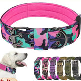 Durable Tactical Dog Collar Leash Set Adjustable Military Pet Collar Leash Medium Large Dog German Shepherd Training Accessories