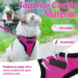 ATUBAN Cat Harness and Leash Set Stylish Escape Proof Cat Vest Harness Adjustable Breathable Pet Harness with Reflective Trim