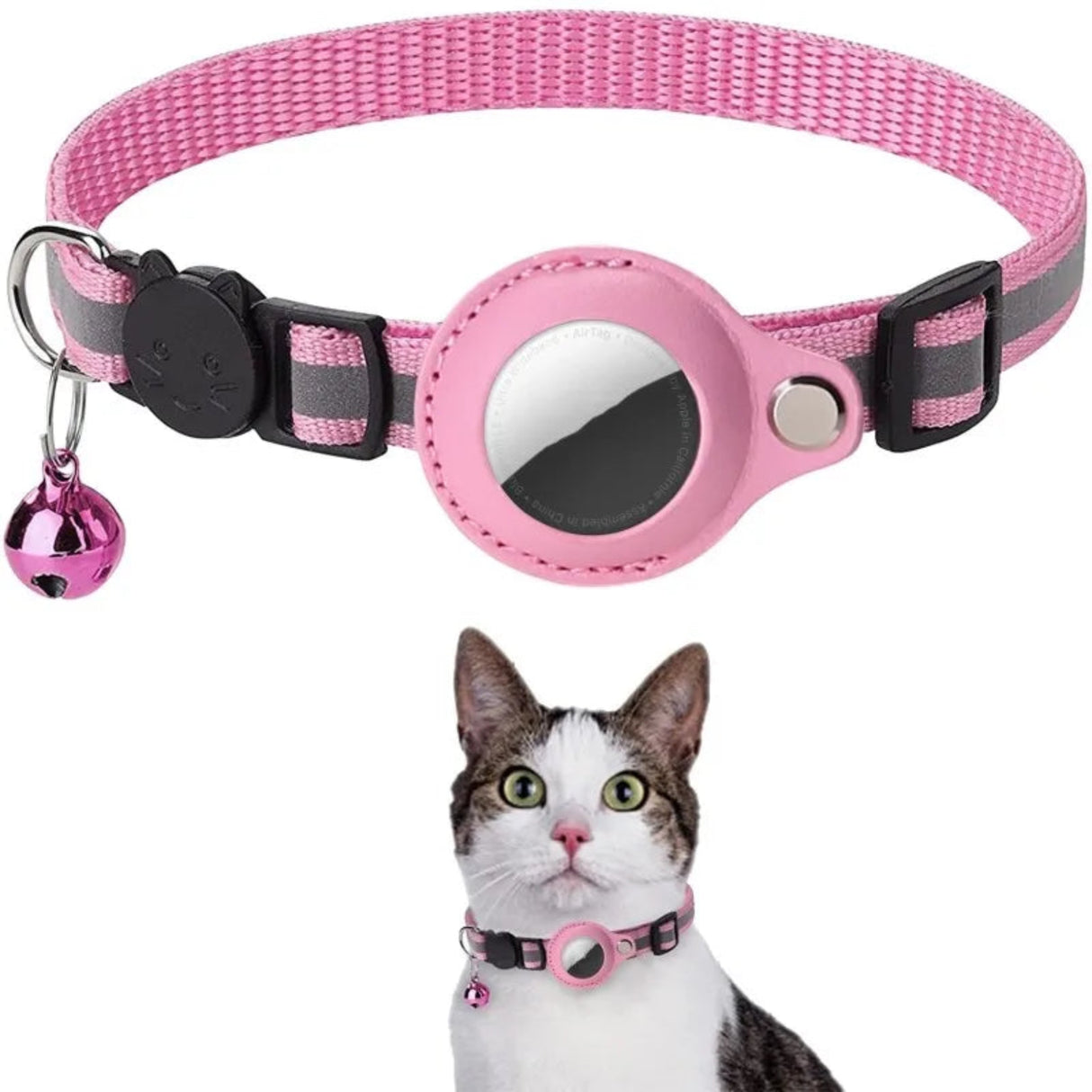 For Apple Airtag Case Cat Collar With Bell Reflective Nylon Collar For Dog GPS Finder Anti-lost Location Tracker Pet Products