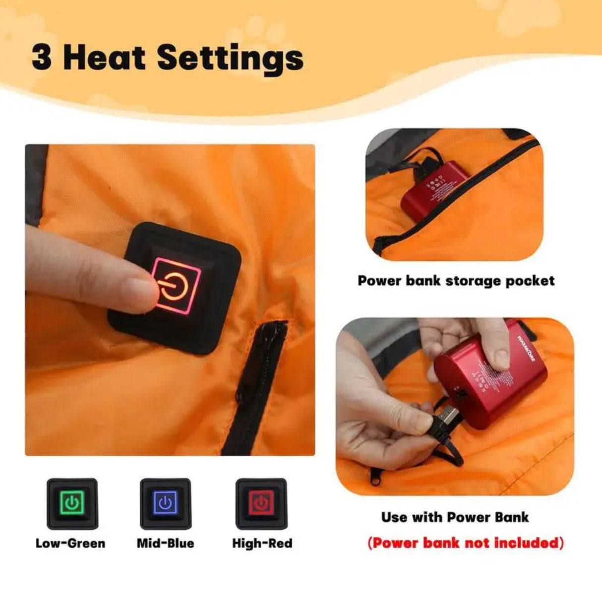 Heat Dog Sleeping Bag Dog Bed Backpacking Gear Heating Cat Warmer Pet Sleeping Bed Portable Electric Heating Pad for Hiking