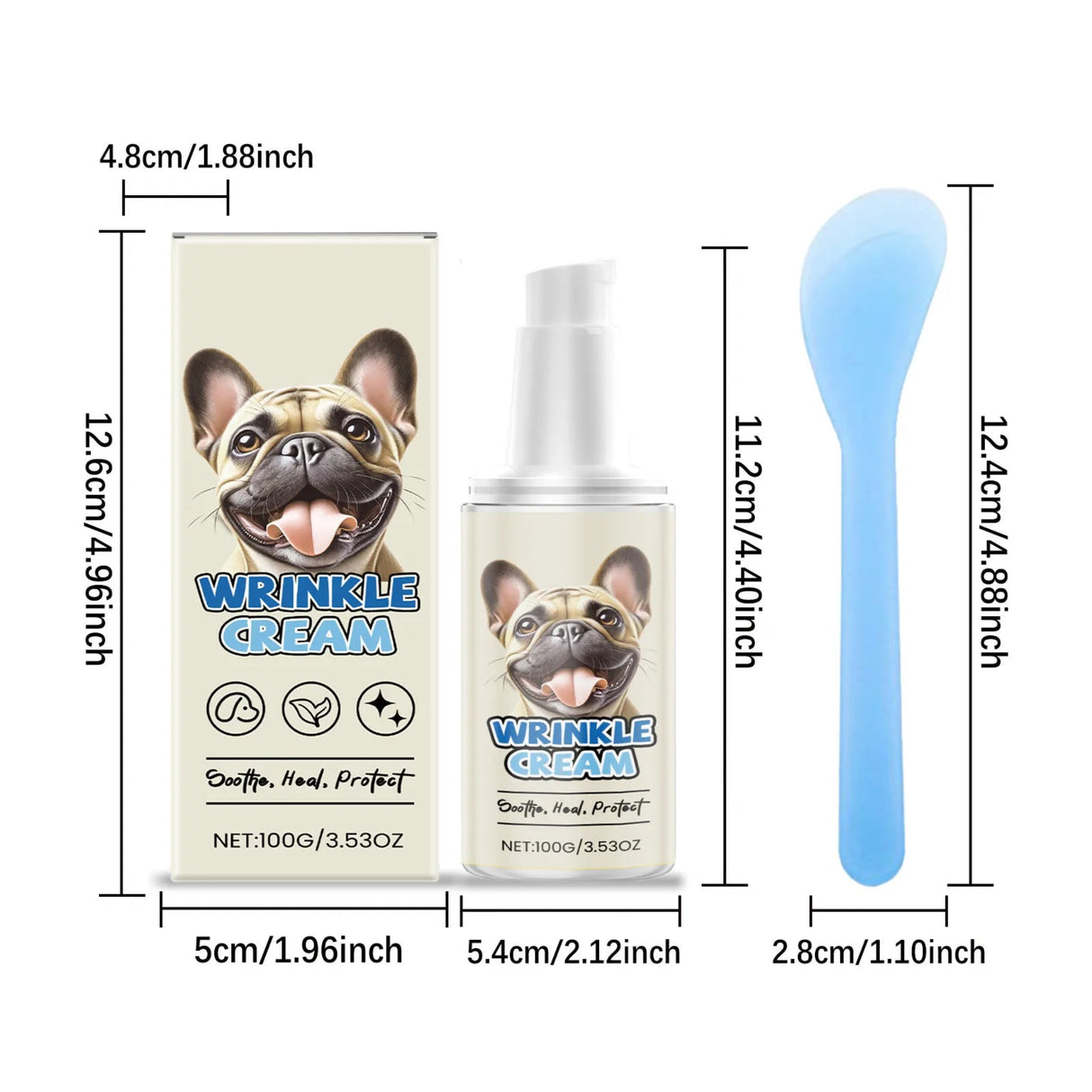 Wrinkle Cream Moisturizing Paste For Dogs Anti-Itch Cream For Dogs Moisturizing Cream Relieves Dry And Itchy Skin 1pc，100G