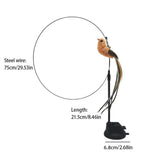 Upgraded Epoxy Sucker Steel Wire Long Rod Feather Cat Teasing Stick Cat Self Hi No Harmful Ingredients