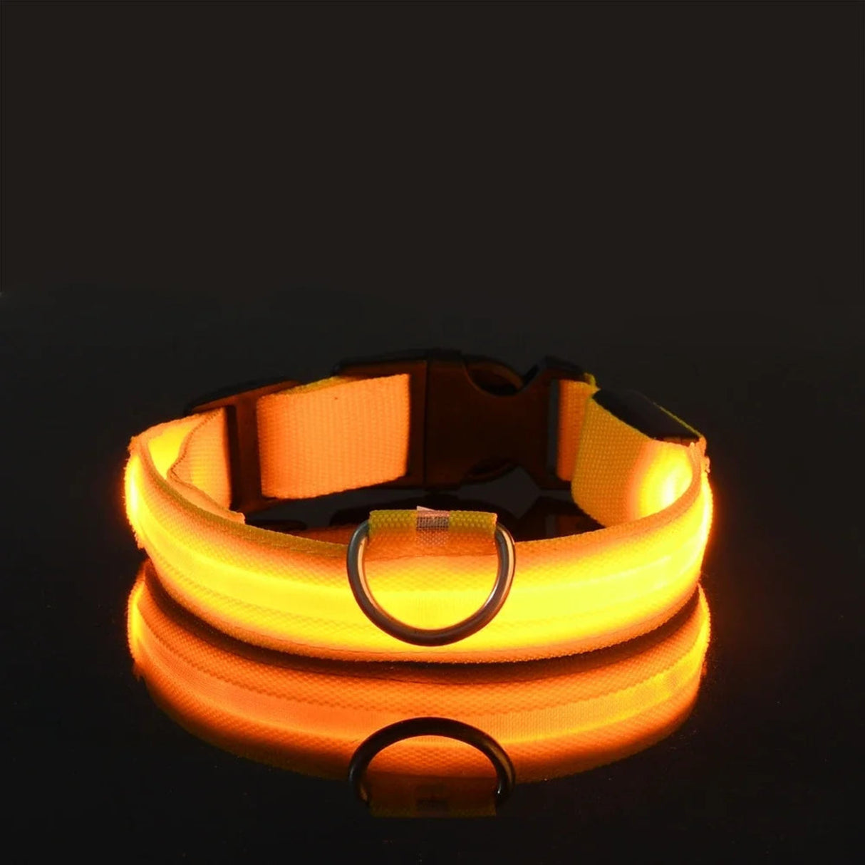 Collar para perro de nailon con luz LED de seguridad nocturna intermitente que brilla en la oscuridad Correa para perros Accesorios luminosos fluorescentes para perros