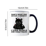 11oz Cat Afternoon Tea Mug Multifunctional Ceramic Coffee Mug Porcelain Coffee Cup Espresso Cup Drinking Cup for Cat Lovers