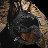 Tactical Dog Training K9 Helmet Military Hunting Large Dog Patrol Dogs Sheepdog Pet Motorcycle Protective Helmet with Goggles