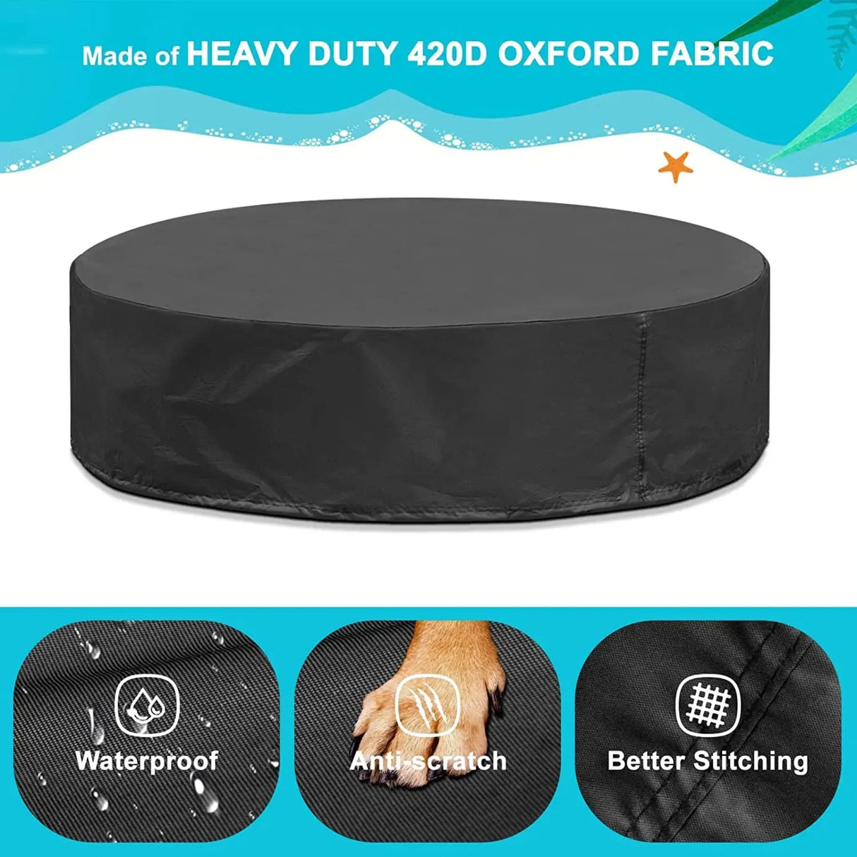 Dog Swimming Pool or Pool Cover Portable Plastic Pool Grooming Tub Bathing Scratch Resistance Pet Pools Bathtub for Large Dogs