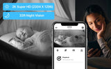 ZOSI Indoor Pan/Tilt Smart Security Camera C518 2K 360 Degree Baby Pet Monitor 2.4G/5G Dual-Band WiFi Home Cam with Phone APP