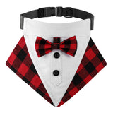 Dog Formal Bandana Tuxedo Scarf with Bow Tie Wedding Party Outfit Dress-up Accessories Dog Attire Costume Gentleman Neckerchief