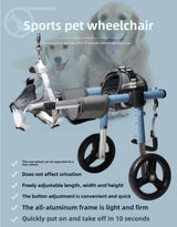 Dog Wheelchair For Hind Limb Paralysis Rehabilitation Mobility Aid For Elderly Puppies Assistance For Teddy And Disabled Pets