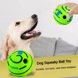 OUZEY - Pelota de juguete para perros con chirrido, resistente a las mordeduras, juguete interactivo para adiestramiento de cachorros, comida desnatada, suministros para perros 