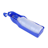 Botella de agua plegable para perros de 250 ml, botella de agua portátil de plástico para mascotas, cuenco de agua potable para viajes al aire libre para perros 