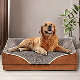 An oversized dog bed removable washable for all seasons, pet bed sofa, comfortable and soft cat sofa bed with raised edges,