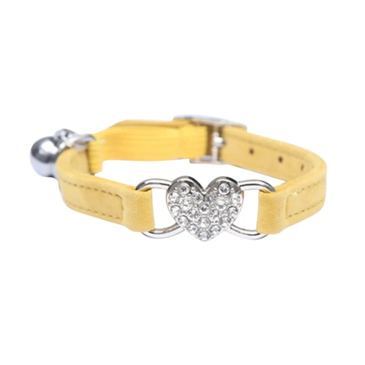 Heart Charm And Bell Cat Collar Safety Elastic Adjustable With Soft Velvet  8 Colors Pet Product Small Dog Collar