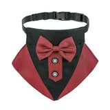 Dog Formal Bandana Tuxedo Scarf with Bow Tie Wedding Party Outfit Dress-up Accessories Dog Attire Costume Gentleman Neckerchief