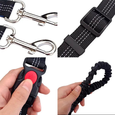 Correa para perros Manos libres Suministros Correa elástica de nailon para correr y caminar Accesorios para perros Correa retráctil para perros