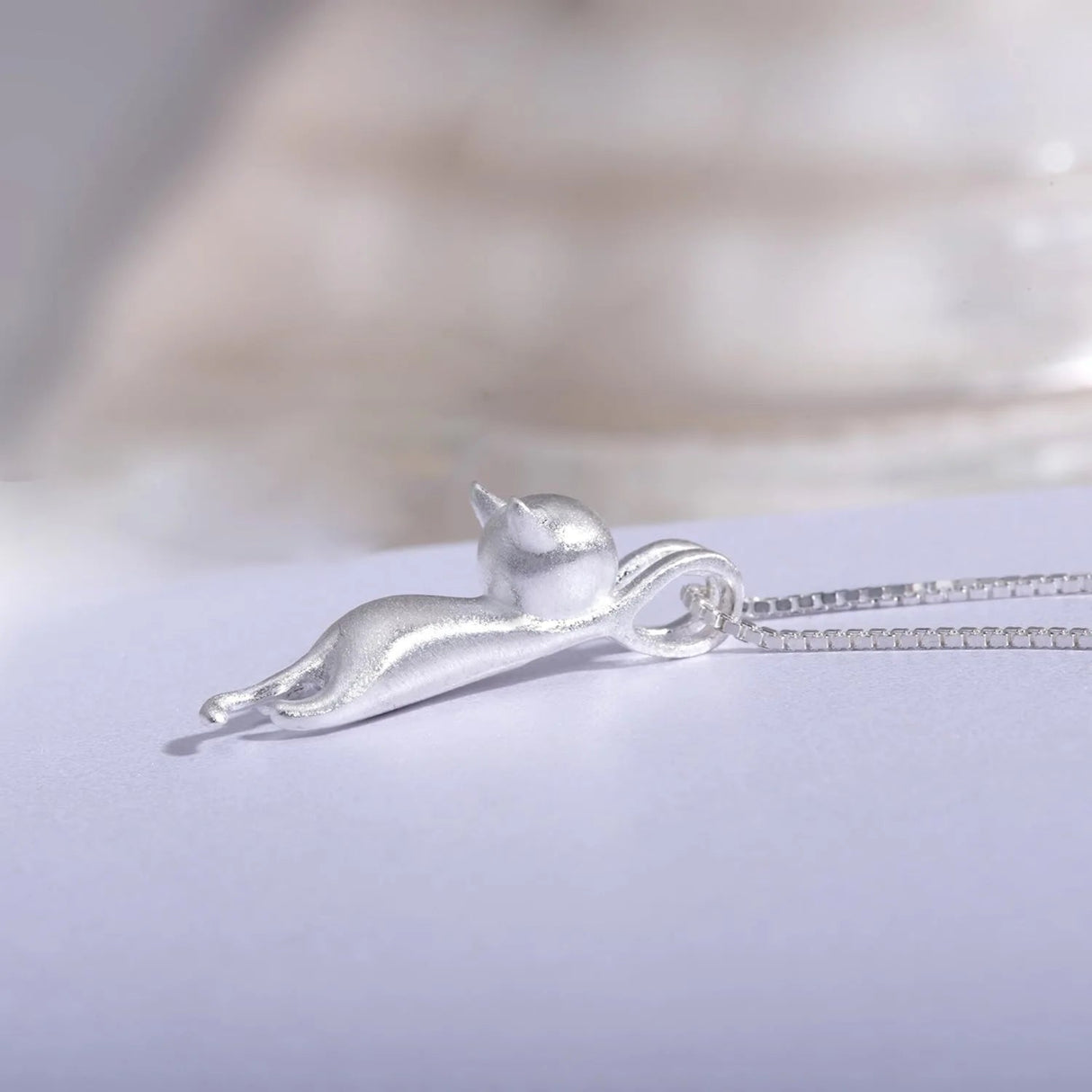 Silver Plated Necklaces for Women Cat Jewelry for Women Cat Accessories for Women Cat Lover Gifts Cute Birthday Gifts for Women