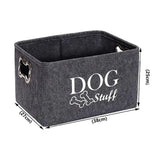 Cat Dog Toy Organizer Pet Toy Storage Basket Pet Toy Dog Storage Box with Handle Organizer for Clothing Blankets Household Items