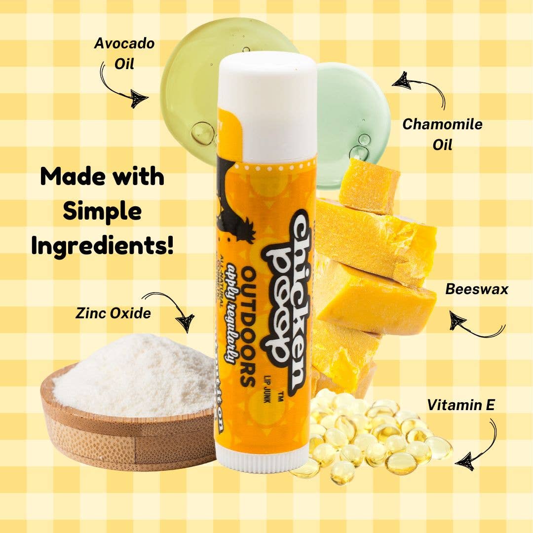 Chicken Poop® SPF 35 SUNSCREEN Lip Balm, 24ct CHICKEN