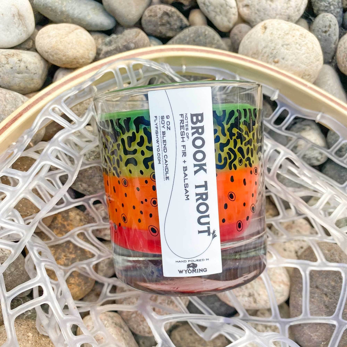 Wyoming Brook Trout Pattern Candle