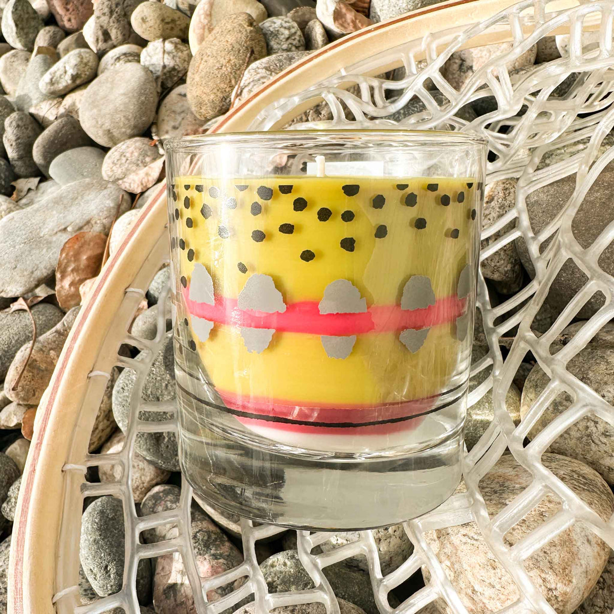 Wyoming Golden Trout Pattern Candle