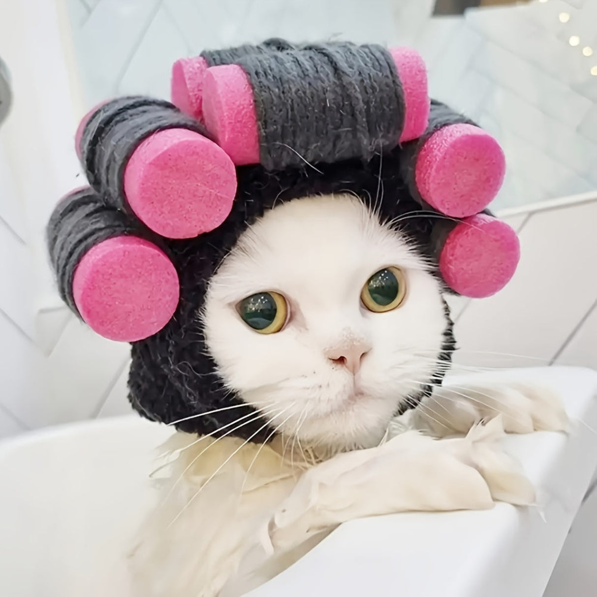 [Adjustable Cartoon Party Hat] Whimsical Cartoon Pet Party Hat - Soft, Lightweight, Adjustable Headgear for Cats & Dogs with Magic Tape Closure and Comfortable Wear