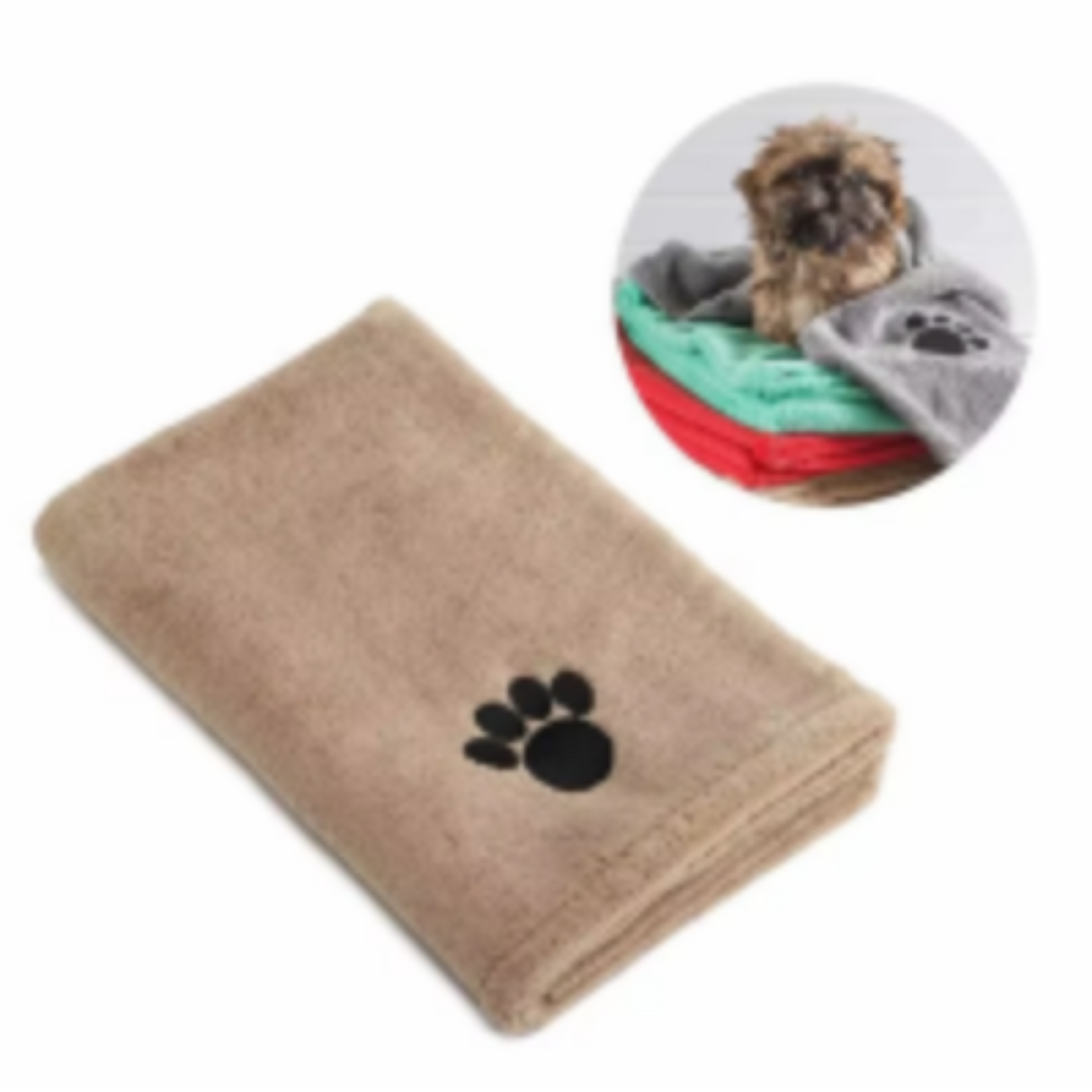 Manta de baño de microfibra bordada, súper suave, absorbente, rápida, gruesa, para perros y gatos, para el cuidado de los perros Batoe Splies