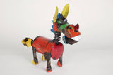 Colorful Medium  Metal Springy Donkey-Garden-Yard Art-Two Sizes