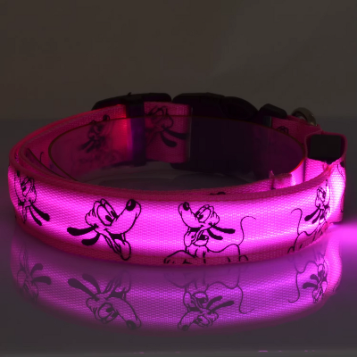 Collar de nailon con luz LED para perros y gatos, con luz intermitente de seguridad nocturna, cadena para la cabeza eléctrica para mascotas, para perros carlinos pequeños y medianos