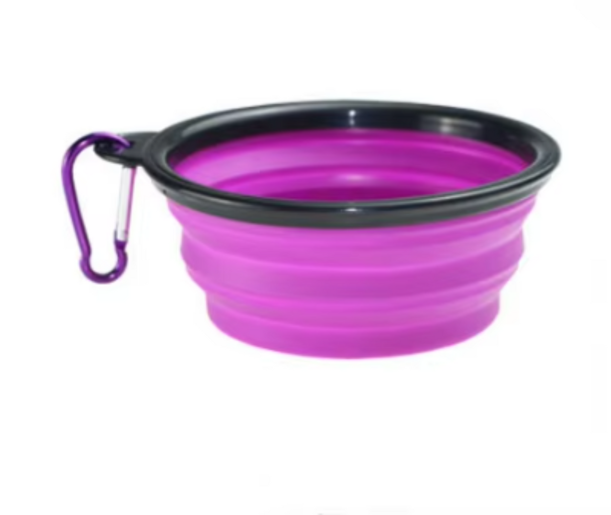 Collapsible Pet Silicone Dog Food Water Bowl Outdoor Camping Travel Portable Folding  Supplies   Dishes with Carabiner