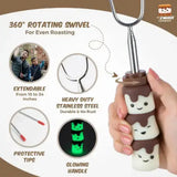 S'mores Marshmallow Roasting Sticks - Glow in the Dark