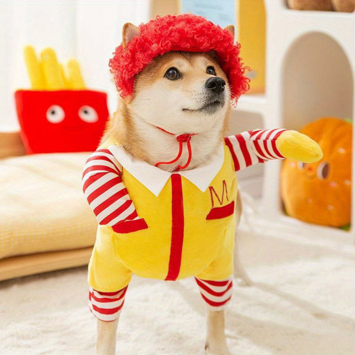 1pc Halloween Costume - for Medium to Large Dogs, Warm Polyester Dog Suit with Zipper Front, Cute Pet Outfit for Halloween Parties, Photo Shoots, Themed Events - Easy On/Off & Secure Fit, Halloween Clothes, Fun Design, Durabl