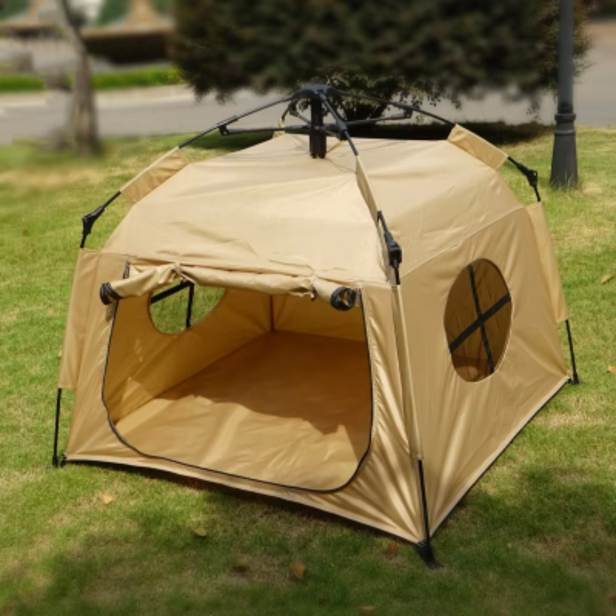 Pet tent, outdoor home, fully automatic folding cat and dog shelter, rain and sun protection, portable car Camping Tent