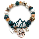 Mountain Nature Charms Vintage Stretch Bracelet