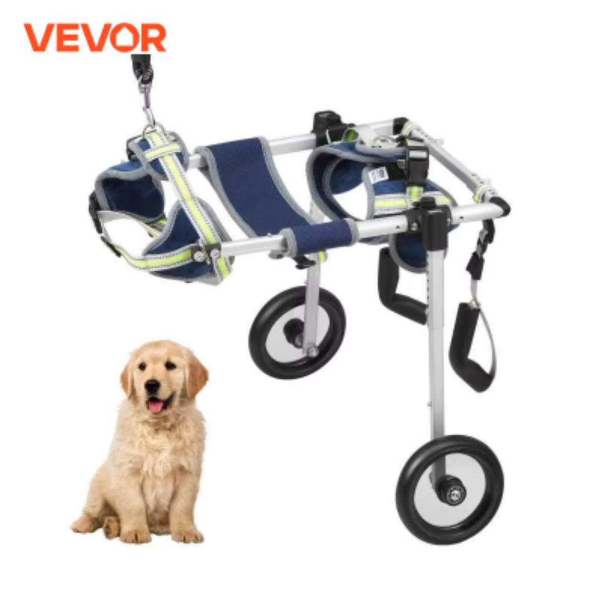 VEVOR - Silla de ruedas para perros de 2 ruedas para patas traseras, carrito para mascotas, silla de ruedas para perros, para discapacitados, lesionados, con parálisis, miembros traseros débiles