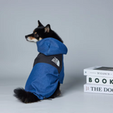 Ropa impermeable para perros The Dog Face, chaqueta impermeable de poliéster negra con letras para cachorros, perros lindos, ropa para mascotas Bulldog francés