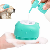 Cepillo de baño para mascotas, masajeador de silicona suave, cepillo de baño con gel de ducha, herramientas de limpieza, peine para perros y gatos, suministros de limpieza y aseo 