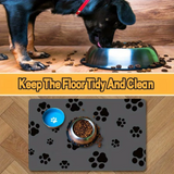 Quick-drying and Absorbent Dog Feeding Mat Non-slip and Anti-pad with Paw Print Design Suitable for Food and Water Bowls