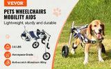 VEVOR 2 Wheels Dog Wheelchair for Back Legs Pet Wheelchair Dog Cart/Wheelchair for Injured Disabled Paralysis Hind Limb Weak Pet